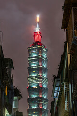 Obraz premium Taipei buldings with his modern skyscrapers, Taiwan