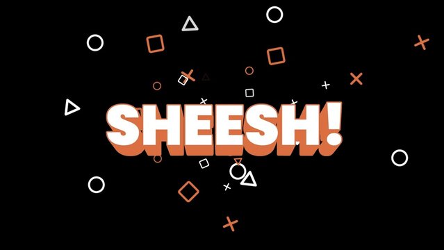 Reaction Modern Cartoon Text Shapes Pop Out Title