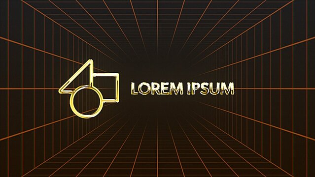 Grain Noise Metal Text Icon Grid Depth Logo Reveal