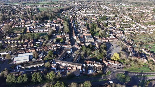 Chalfont St Peter village centre Buckinghamshire UK high angle