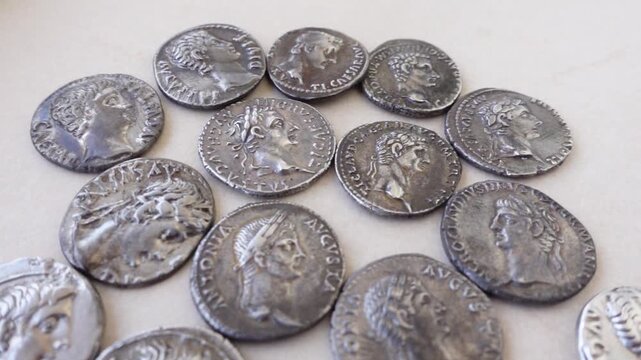 Ancient Roman Silver Coins of Different Emperors 07