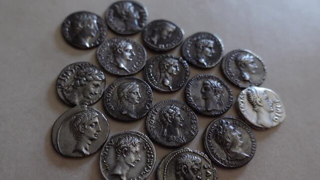 Ancient Roman Silver Coins of Different Emperors 01