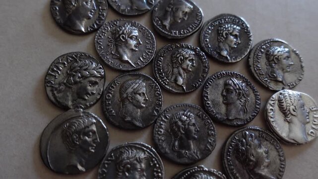 Ancient Roman Silver Coins of Different Emperors 04