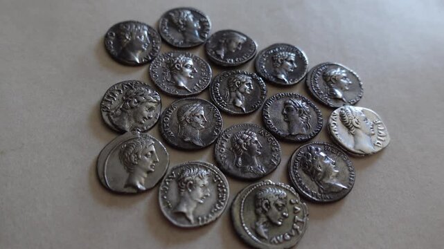 Ancient Roman Silver Coins of Different Emperors 02