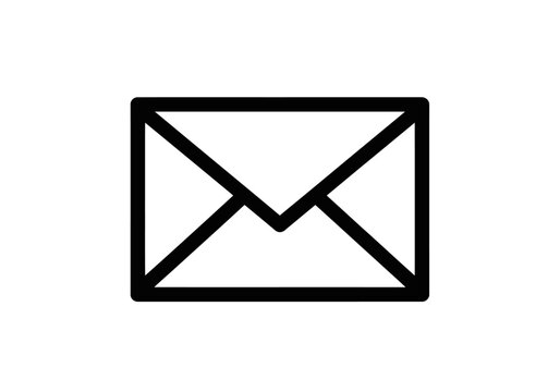 Email icon for communication and messaging, simple line style