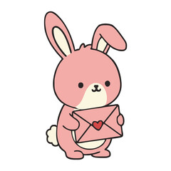 Obraz premium Easter bunny with envelope 