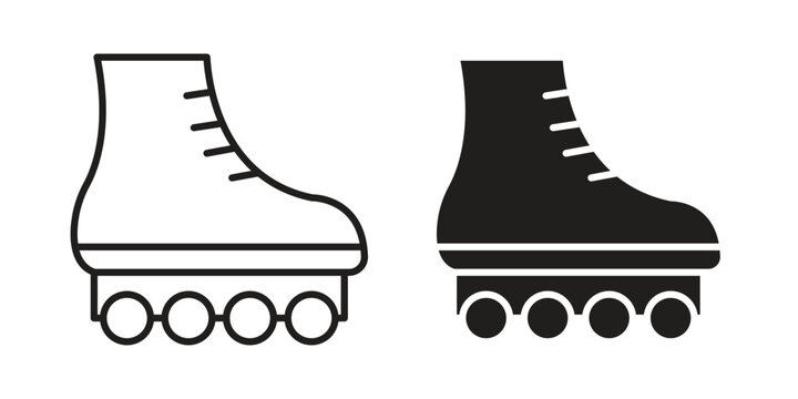 Roller skates icons simple design. Vector illustration for web ui