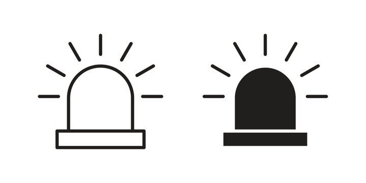 Siren icons simple design. Vector illustration for web ui