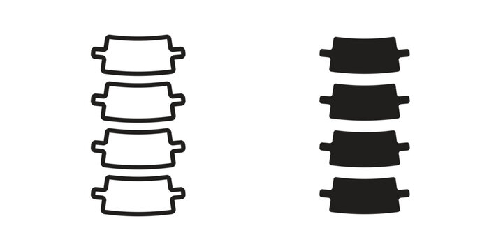 Spine icons simple design. Vector illustration for web ui