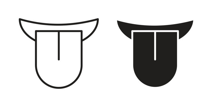 Tongue icons simple design. Vector illustration for web ui