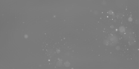 Silver dust shimmers in soft light, sparkle, glitter over airy bokeh. Twinkle particle, stardust highlights flare while sparks, glare, lens flare enhance magical festive PNG vector illustration. © ikril