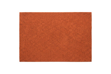 Red clay tennis court surface top view isolated. Dirt ground background.
