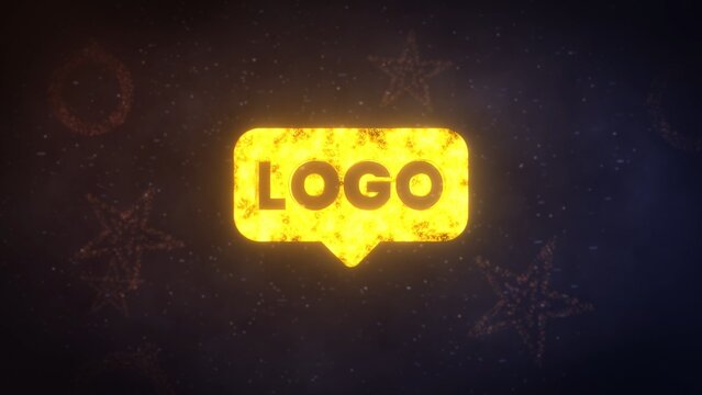 Magic Festive Christmas Glitter Particles Shiny Logo Reveal