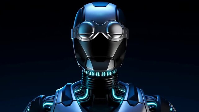 Futuristic humanoid robot with sleek design and glowing accents. Represents advanced technology and innovation in robotics