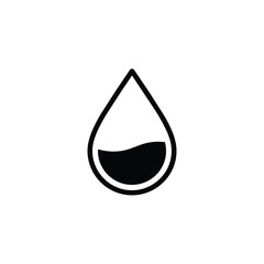 Fototapeta premium Blood drop icon for healthcare and medical services, blood drop medical test symbol in black and white vector