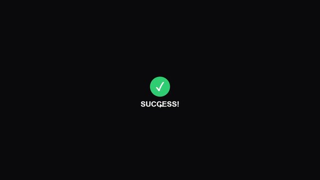 Logout Confirmation Modal Window with Success Checkmark Animation on Dark Background