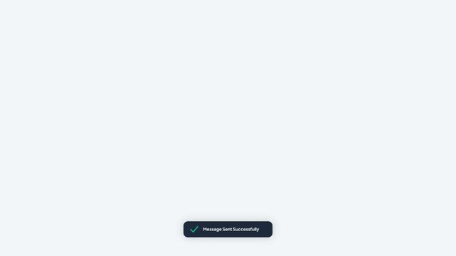 Digital User Interface Animation of Sending an Email with Loading Spinner and Success Toast