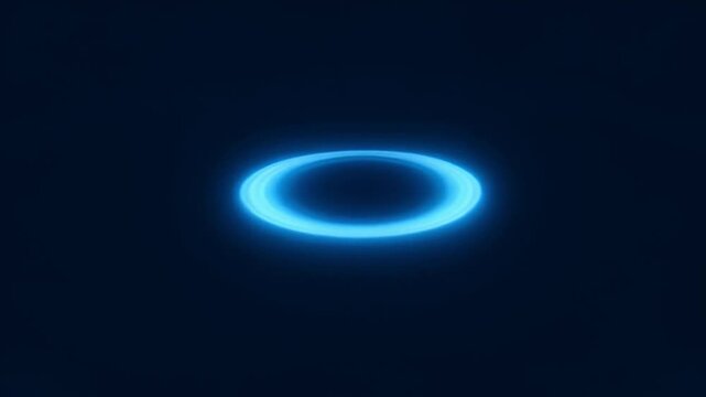 Glowing blue ring light effect animation.