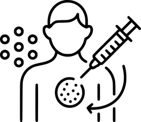 Medical of Syringe Injecting Vaccine into Human Body with Cells injection © Hasnat