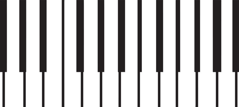 Black and white piano keys arranged in a repeating vertical pattern