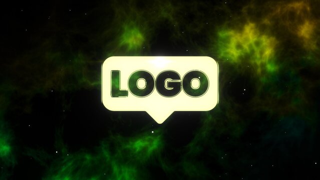 Cosmic Nebula Space Dust Lens Flare Logo