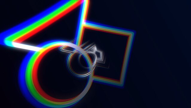Modern RGB Split Duplication Tunnel Logo