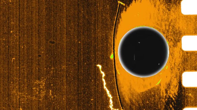 Film punch hole transition effect