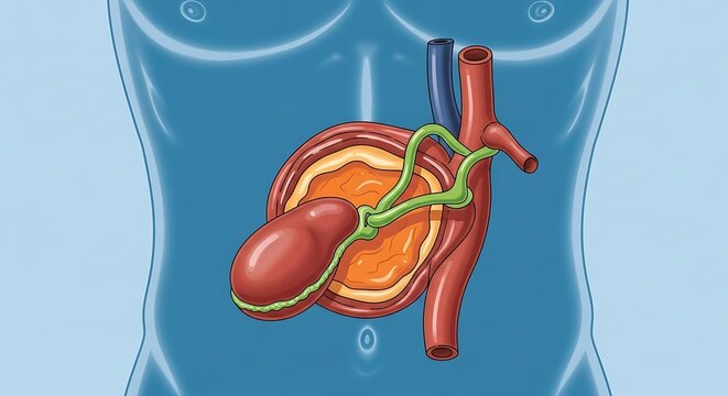 Human kidney anatomy medical illustration.