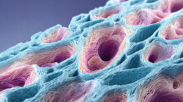 High Fidelity Illustration of Cardiac Muscle Tissue Intercellular Structure