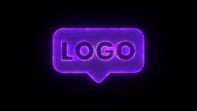 Strobe Color Neon Logo Reveal