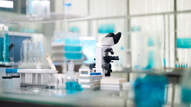 Modern expensive laboratory equipment for biochemical or medical research.