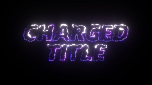 Energetic Surge Lightning Title Animation