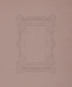 Decorative Vintage Frame on Brown Paper Background