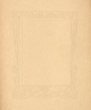 Embossed Decorative Frame on Paper Background