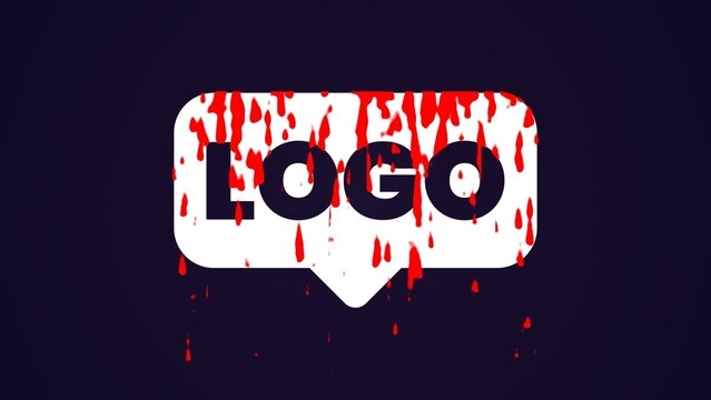 Playful Blood Drip Logo Animation