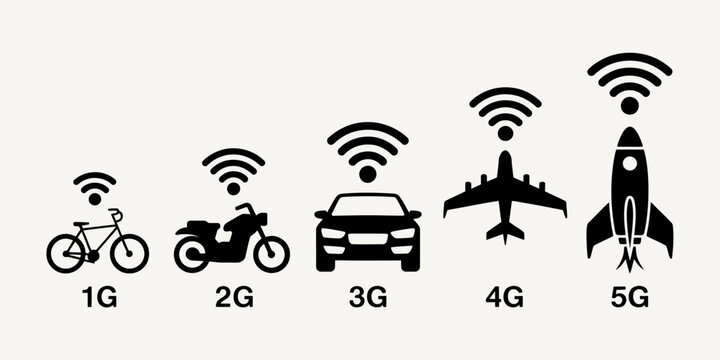 Wireless network signals on transportation icons