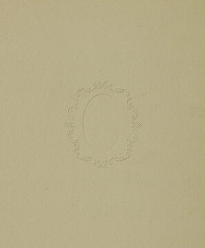 Decorative Oval Frame with Texture on Plain Background