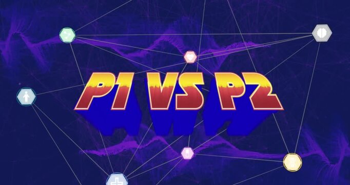 Start text and futuristic background