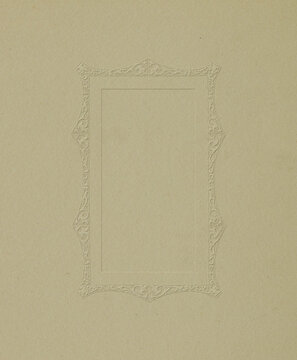 Decorative embossed photo frame on textured background