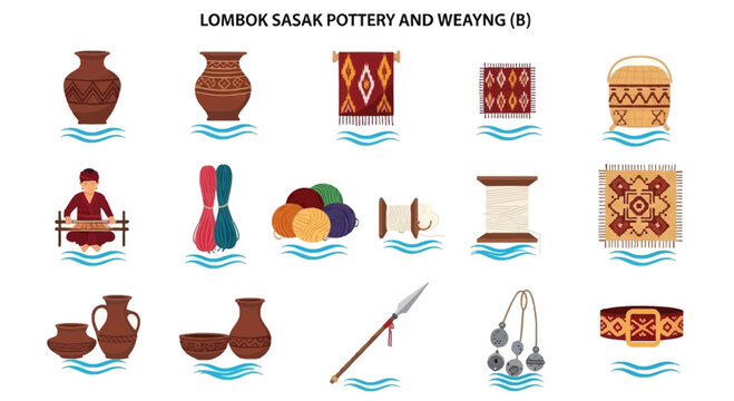 Lombok Sasak pottery and weaving culture 1.