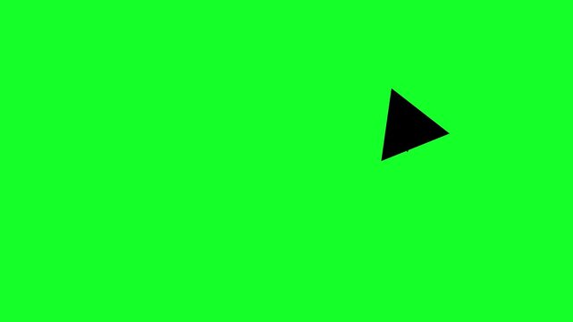 Professional black arrow animation with green screen background in 4K UHD, designed for call to action cues, tutorials and digital presentations