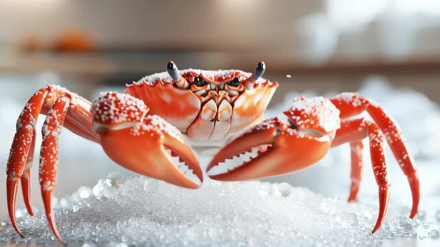 Cooking crab with fresh ingredients and simple methods at home kitchen