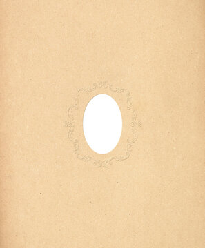 Decorative Frame on Kraft Paper Background