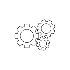 Obraz premium Vector icon showing multiple interlocking gears