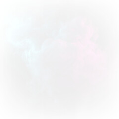 Fototapeta premium Bright pink and blue smoke swirling on a transparent background creating a modern design in a creative setting