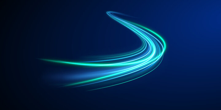 Neon spiral lines create a sense of motion. Bright curves overlap with glowing particles. Energy flow builds a vivid abstract scene.