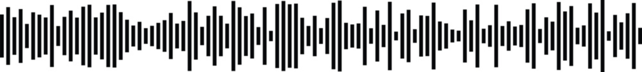 Obraz premium A black and white sound wave on a white background