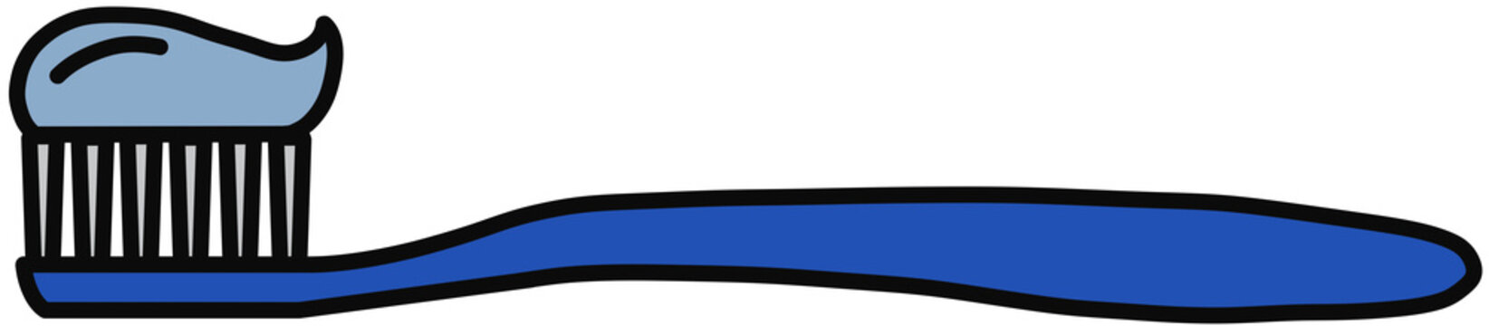 toothbrush with toothpaste icon