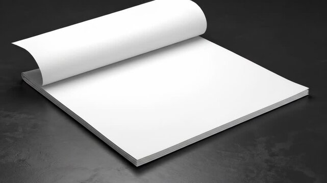 A blank newspaper is presented in a fourth topview mockup variation on a grey background for media and publishing design template work.