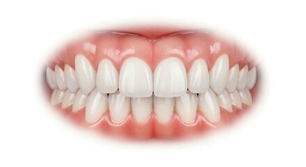 Fototapeta premium highly detailed macro shot of healthy pink gums and teeth